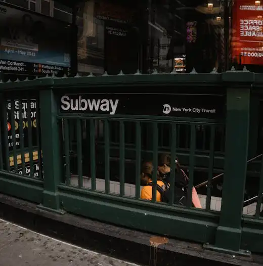 Entrance to the New York subway
